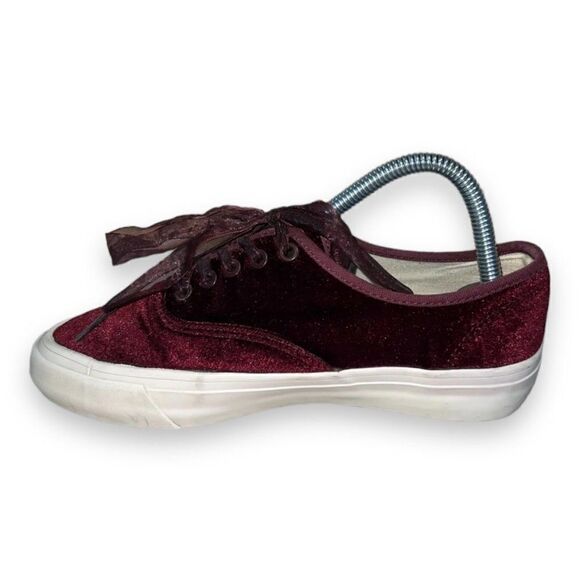 SeaVees for J. Crew Legend Casual Sneakers Merlot Burgundy Velvet Women's 7 - Picture 5 of 10